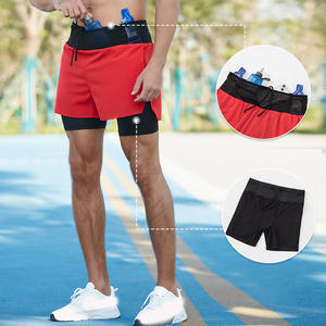 Pantaloncini da allenamento da uomo 2 in 1 pantaloncini da allenamento leggeri da palestra per Yoga da ginnastica con pantaloncini da ginnastica da ginnastica - Product Image 3