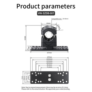 Aluminum Fish Finder Mount Bracket <b>Adjustable</b> Boat Transom Hoist <b>Stand</b> Holder Accessory VIN-SZDB-007 - Product Image 2