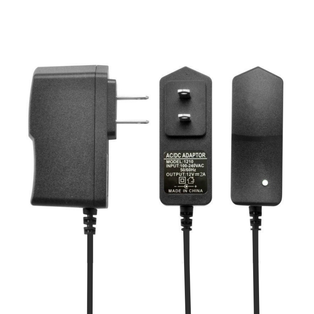 24W Switching Power Adapter AC/DC 12V2A Plug in Laptop Wall Charger US/EU/UK/AU
