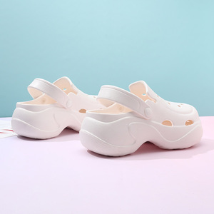 Women's <b>Clogs</b> Platform Shoes Thick Sole White Non Slip Beach Sandals Summer Wear Resistant Casual Footwear - Product Image 2