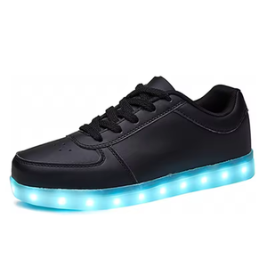 Chaussures décontractées de luxe rétro pour hommes, baskets LED de haute qualité, respirantes, lumineuses, rehaussantes, pour la marche - Product Image 4