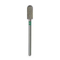 Fraise à ongles professionnelle en diamant, cylindrique arrondie, pour soins des ongles, fourniture en gros pour salons, Formule Profi 5.0mm, grain vert