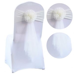 Bande de chaise extensible en spandex pour mariage, ceinture de chaise en gros pour décoration d'événements et de fêtes - Product Image 3