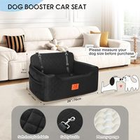 Schwarzer Multifunktionaler Hundeautositz, Sitzerhöhung und Reise-Haustierbett-Sofa für Mittelgroße/Große Hunde bis 23 kg, Abnehmbar und Waschbar, auch für 2 Kleine Hunde