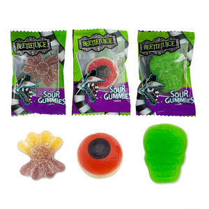 Halloween Custom <strong>Sour</strong> <strong>Gummy</strong> Candy <strong>Eyeball</strong> &amp; Skull Shape Fruity Flavored Funny Soft Candy Individually Wrapped with Bag - Product Image 2