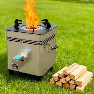 Caminetto compatto <span class=keywords><strong>a</strong></span> <span class=keywords><strong>legna</strong></span> autoportante in acciaio inox 304 senza fumo per riscaldamento di piccoli appartamenti - Product Image 1