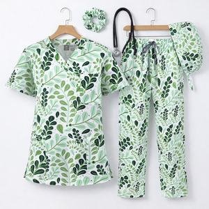 Divise Mediche di Alta Qualità con Stampe Animali Multicolore per Donne, Set di Uniformi Mediche, Camici Medici, Uniformi da Infermiere per Laboratorio - Product Image 1
