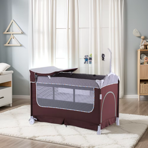 <span class=keywords><strong>Lit</strong></span> de voyage en métal pour bébé avec table à langer et barre à jouets, idéal pour chambre, hôtel, appartement ou salon - Offre Spéciale - Product Image 5