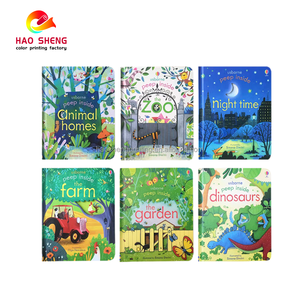 Livres pour enfants à couverture rigide en papier couché offset, laminés, reliés par thermocollage, écologiques, avec des fonctions de relevage, de poussée et de glissement - Product Image 1