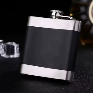 Flacon noir mat pour hommes, idéal pour le camping, s'adapte aux poches de veste, flacon à boisson étanche, flacon à liqueur en métal, flacon à whisky portable de poche - Product Image 5