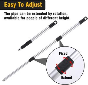 Heavy Duty Long Handle Stainless Metal Tray and Rake <b>Set</b> Pet Dog Pooper Scooper for Dog - Product Image 2