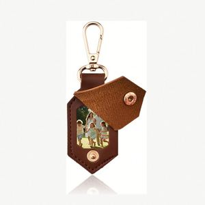 Portable Memorial Holder DIY Photo <b>Key</b> <b>Chain</b> with Custom Logo Embossed Hook Bag Charms Pendant Gift for Women & Pets - Product Image 5