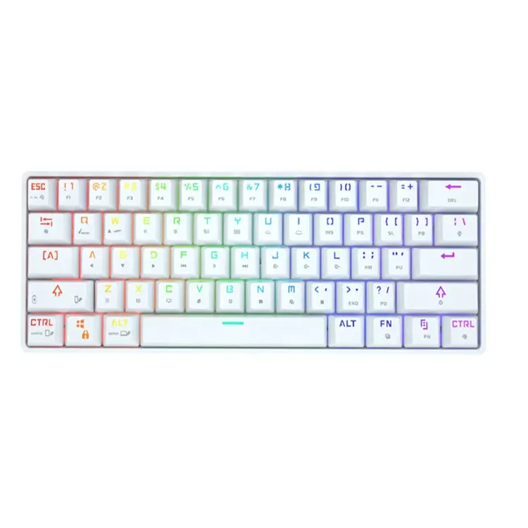 Wholesales Blue Tooth Wireless 60% Mechanical Gaming Keyboard With Rgb For Gaming Laptops Tablet Pc Teclado Gaming Keyboard