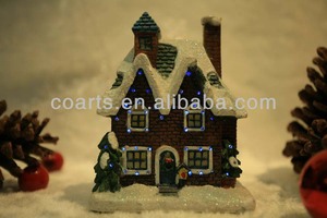 ฉากหิมะหมู่บ้านคริสต์มาสพร้อมไฟและดนตรีของตกแต่งคริสต์มาส - Product Image 2