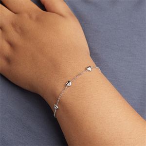 Bracelet CANNER en argent 925 avec pendentif cœur délicat, bijoux exquis en zircon et design cœur, plaqué or 18 carats, cadeaux - Product Image 4