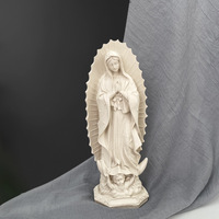 Statue en résine Notre-Dame de Guadalupe, dégradé rose, Vierge Marie, pour décoration de table de salon, cadeau religieux