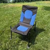 Chaise de camping et de pêche pliable et portable avec pieds réglables, siège rembourré et design durable et écologique
