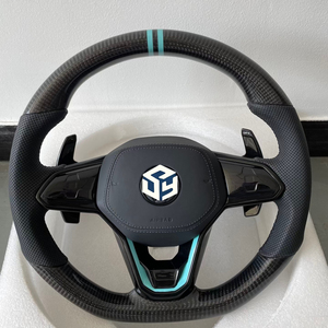 Volant sport en fibre de carbone compatible avec Volkswagen <span class=keywords><strong>Golf</strong></span> <span class=keywords><strong>4</strong></span> 5 6 7 8 GTI <span class=keywords><strong>R</strong></span> MK5 MK6 MK7 MK8 2017, mise à niveau du modèle ancien vers le nouveau modèle - Product Image 5