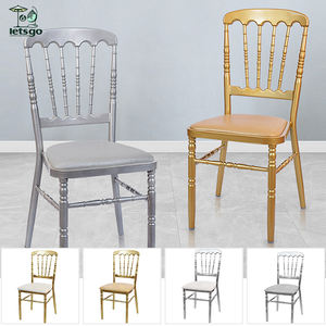 Chaises style bambou cristal clair pour mariages et banquets Chaises à dossier rond pour hôtels et restaurants - Product Image 2