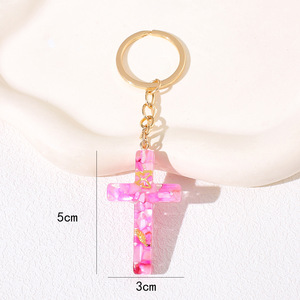 سلسلة مفاتيح ملونة رائجة البيع بتصميم أوروبي وأمريكي ولاتيني، قلادة للحقائب والظهر، هدية مسيحية بالجملة - Product Image 2