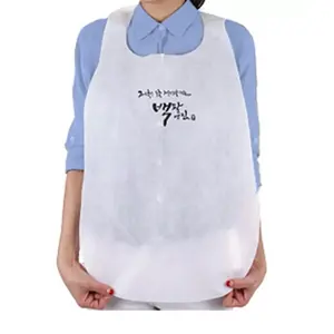 Disposable White Plastic PE 25 Microns PE Non Woven Apron