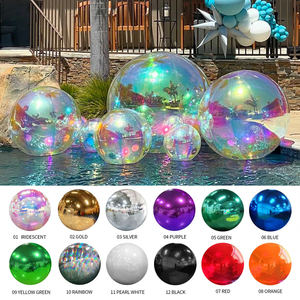 Globo inflable de Navidad para eventos, fiesta, gran burbuja sellada de Pvc brillante, bola iridiscente, esfera metálica, Bola de espejo inflable - Product Image 1