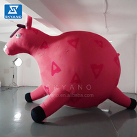 Mascotte géante gonflable en forme d'antilope en flanelle, motif animal de dessin animé