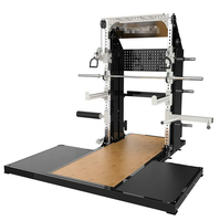 Plataforma de Levantamiento de Pesas Estable, Máquina Smith, Power Rack con Protectores de Seguridad para Entrenamiento de Sentadillas y Press de Banca