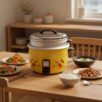 Mini cuiseur à riz automatique 1,5 L avec cuve intérieure antiadhésive et fonction vapeur, design portable