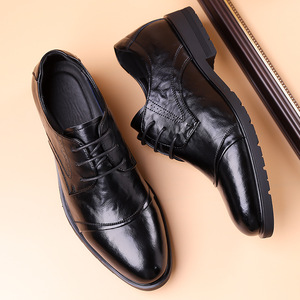 รองเท้าหนังผู้ชายแบบผูกเชือก สีน้ำตาล สำหรับธุรกิจ งานทางการ ใส่ทำงาน กันลื่น ไซส์ผู้ใหญ่ 1999 - Product Image 2