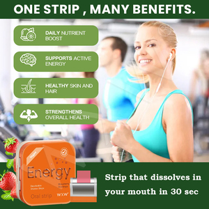 Precio más bajo, tira Oral de disolución, caramelo de energía, crecimiento de fuerza muscular para derretir la boca, película energética, caramelo, sabor a fresa - Product Image 4