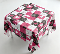 Housse de table imperméable, résistante à l'huile et aux taches, motif feuillage, tissu brocart pour utilisation sur table personnalisée
