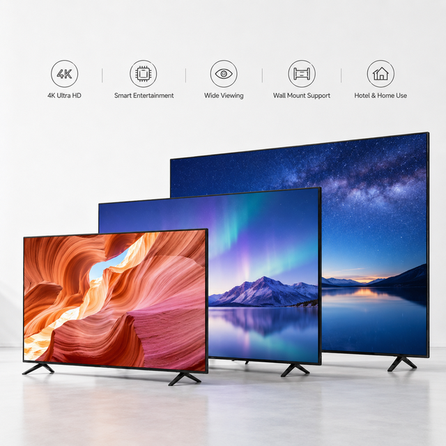 Factory Supply 75 85 100 Inch 4K Android Smart TV Large Screen Television for Sports Bar Restaurant Hotel Entertainment Venues