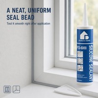 Scellant neutre Fd 6000 offrant une adhérence résistante aux intempéries, imperméable et anti-moisissure pour le verre, la pierre, l'aluminium et les joints de fenêtres et de portes