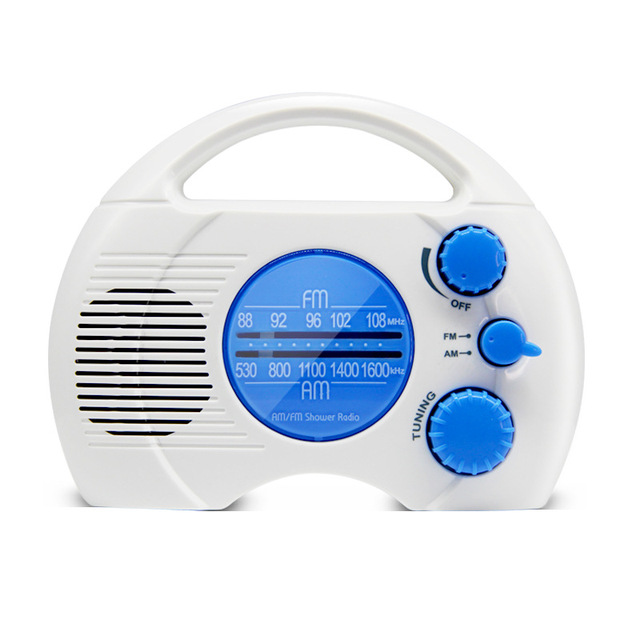 New Portable Waterproof AM/FM Radio IPX4 Mini Home & Bathroom Radio with Premium Sound