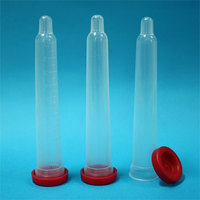 Tube à sédiments urinaires transparent jetable 12 ml, en plastique, avec capuchon rouge, fond conique, couvercle souple à pression, marque MJ, modèle 0106-5 03, 100 pièces