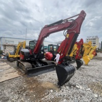 Excavator Mini Yanmar SV100 10 Ton Buatan Jepang, Boom Swing Hidrolik, Crawler, Cocok untuk Ruang Sempit, Pekerjaan Pertanian dan Konstruksi