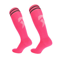 Chaussettes de football longues personnalisées avec logo, respirantes, antidérapantes, pour hommes, hauteur genou, au-dessus du mollet, vente en gros