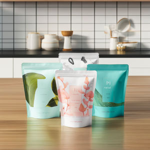 ถุงบรรจุภัณฑ์อาหารแบบตั้งได้ ผลิตตามสั่ง รีไซเคิลได้ เคลือบฟอยล์ ขายดี สำหรับขนมขบเคี้ยว มีซิปล็อค ปลอดภัย สำหรับบรรจุข<span class=keywords><strong>น</strong></span>มขบเคี้ยว ถั่ว ลูกอม - Product Image 3