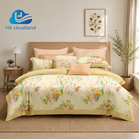 Ensemble de literie en coton égyptien certifié OEKO-TEX Cloudland GIZA, 400TC, haute densité, imprimé réactif, respectueux de l'environnement
