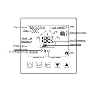 Termostato Táctil Wi-Fi de 220V, Negro, Compatible con Alexa y Google Home, Calefactor Inteligente para Caldera de Gas de Pared - Product Image 2