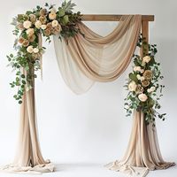 Drape Pernikahan Custom, Kain Chiffon Ungu Lembut, untuk Sewa Acara Pesta, Layanan Pengiriman Cepat, Supplier Grosir Berkualitas