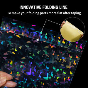 Premium 50pcs sacs de bande dessinée holographiques nouveaux effets de diamant clair fond carré étanche à l'humidité PP plastique épaisseur Premium - Product Image 3