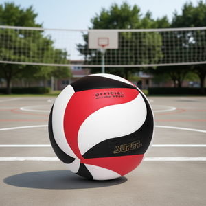 Ballon de volley-ball personnalisé de taille 3, revêtement PVC PU, toucher doux, ballon de sport pour l'entraînement, l'école, la gym, les activités de gymnasie - Product Image 2