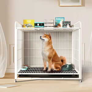 Nuovo Design solido cassa per cani morbida porta scorrevole in ferro per animali domestici cuccia impilabile gabbie per cani mobili per cani elegante custodia per animali domestici - Product Image 5