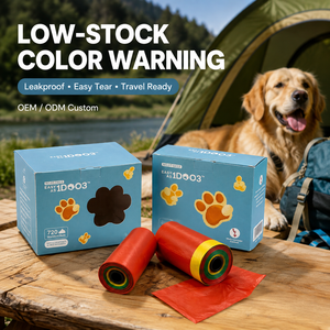 OEM ODM Moderate Odor Control & Cartoon Style Eco-Friendly Bio <b>Compostable</b> Dog Poop <b>Bags</b>-BPI Certified Durable Waterproof - Product Image 1