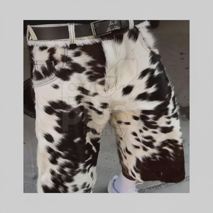 กางเกงขาสั้นหนังวัวแท้คุณภาพพรีเมียม ดีไซน์เรียบง่าย สวมใส่สบาย แห้งเร็ว ระบายอากาศได้ดี สำหรับผู้ชายและผู้หญิง - Product Image 1