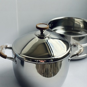 Stainless Steel Three Tier <b>Steamer</b> Pot 28cm Double Handle With Lid For Gas And Induction Cooker Eco Friendly Kitchen Cooking Set - Product Image 2