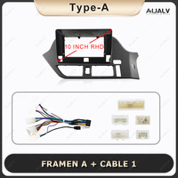 Aijia 10 pouces lecteur DVD de voiture cadre stéréo tableau de bord pour TOYOTA Noah/Esquire/Voxy 2014-2017 RHD haut de gamme avec câble métallique