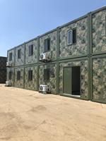 Kantor Kontainer Portabel Kedap Suara 2 Ruangan Rumah Modular Ekspansi Dua Sayap Dapur Luar Ruangan Kontemporer Bar Rumah
